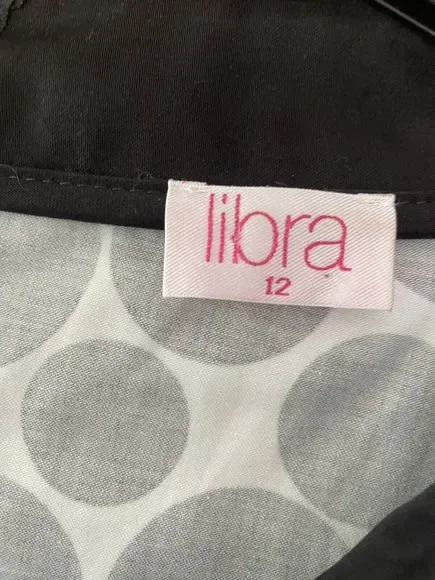 Libra Women’s Black White & Red Dress Knee Length UK Size 12 VGC - Picture 3 of 10